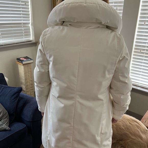 Aritzia Wilfred cocoon parka white warm with goose down M - Picture 6 of 8